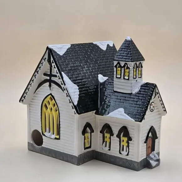 Dept. 56 CHURCH of the Open Door Original Snow Village Lighted 5048-2 VTG 1986 - Picture 4 of 13